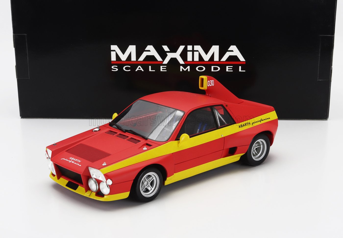 1:18 ABARTH Se030 Pininfarina Road Test (1974), Matt Red Yellow - MAX006002