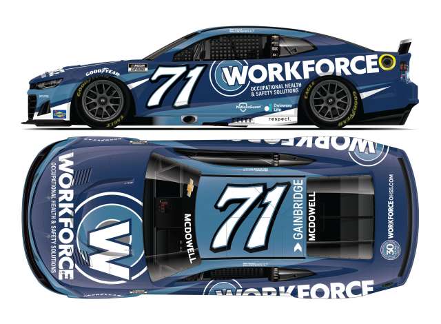 1:64 Chevrolet #71 Michael McDowell *Workforce*, blue/white 2025 - C712565WORMM