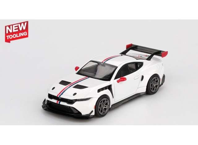 1:64 Ford Mustang GTD Spirit of America, white/red 2025 - MGT01097BL
