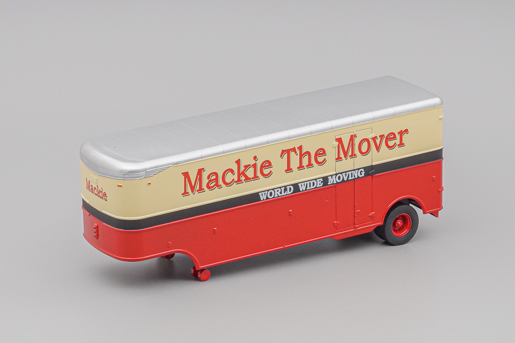 1:43 Полуприцеп термофургон Mackie The Mover одноосный, red / beige - CAMBUS017