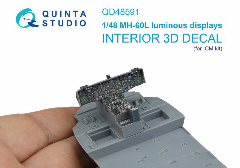 1:48 3D Декаль MH-60L Blackhawk включенные дисплеи для наборов QD+48590/QDS-48590 (ICM) - QD48591