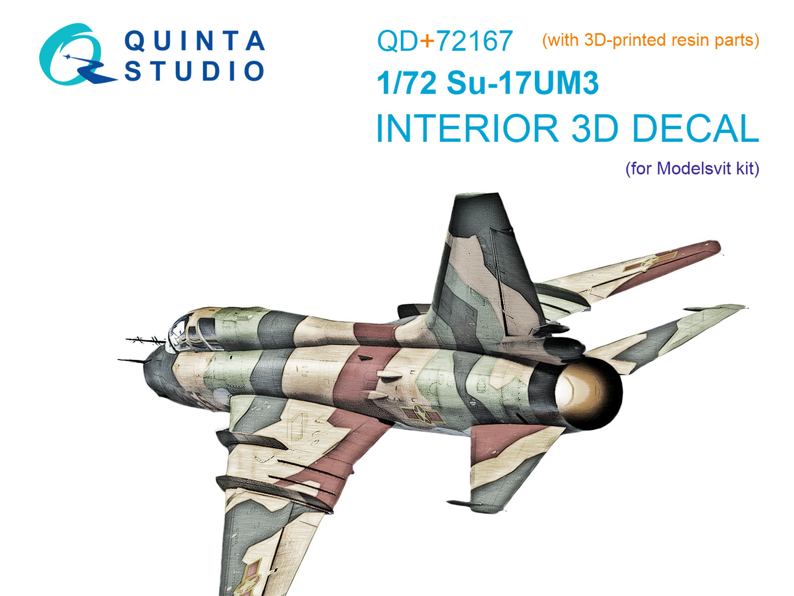 1:72 Декаль интерьера кабины Су-17УМ3 (Modelsvit) (с 3D-печатными деталями) - QD+72167