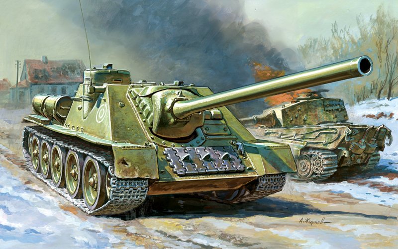1:72 Сборная модель Советский истребитель танков СУ-100 - 5044
