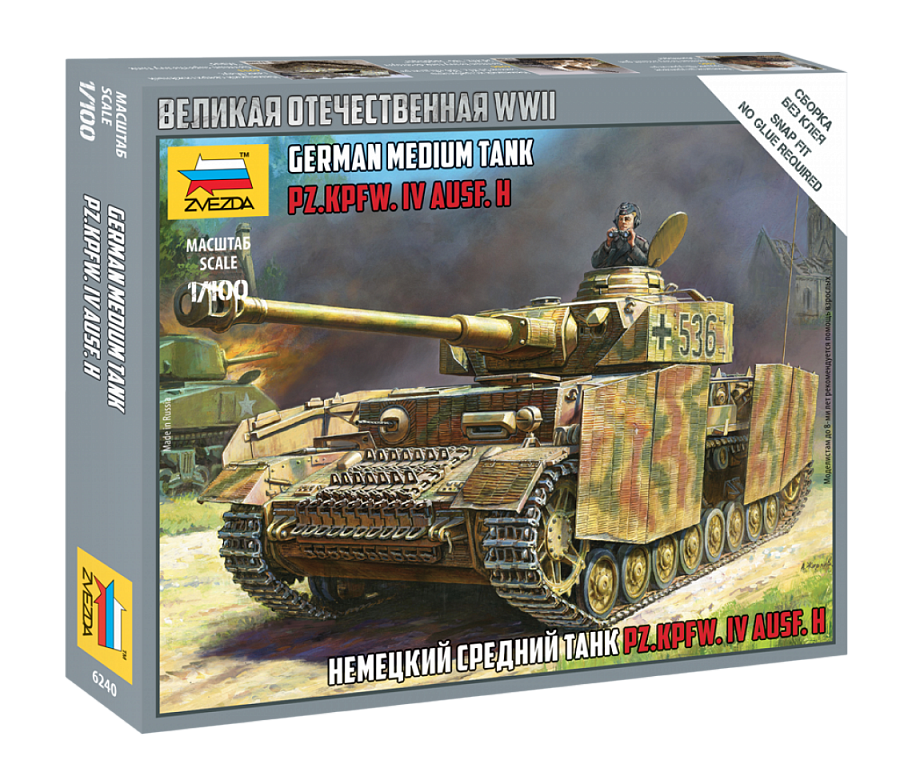1:100 Сборная модель Немецкий танк Т-IV Н - 6240