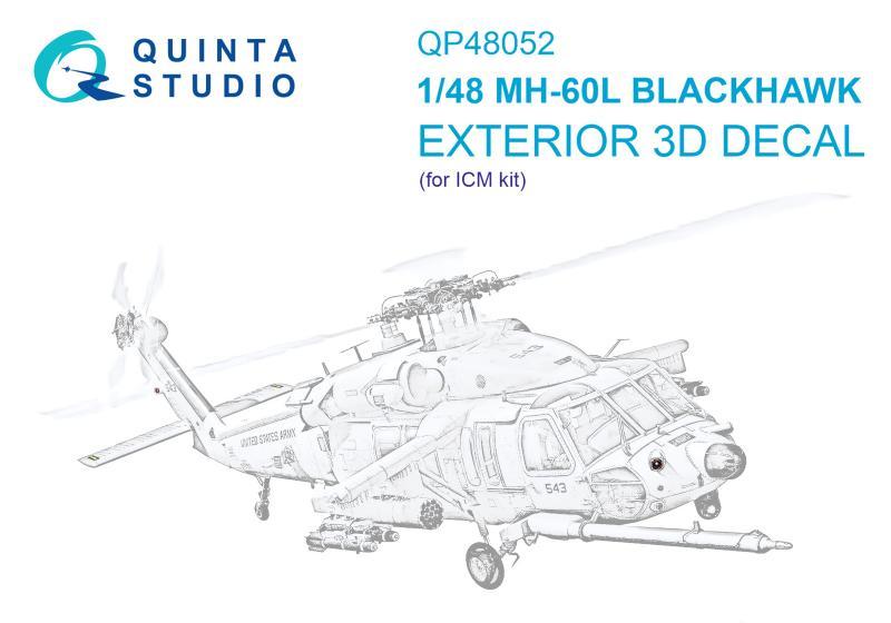 1:48 3D Декаль Элементы экстерьера для MH-60L (ICM) - QP48052