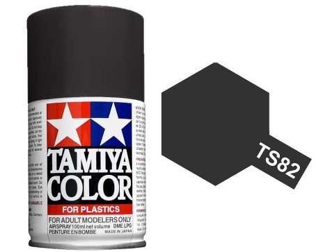 TS-82 Rubber Black (Резиново-черный) аэрозольная краска, 100 мл. (в баллоне) - 85082