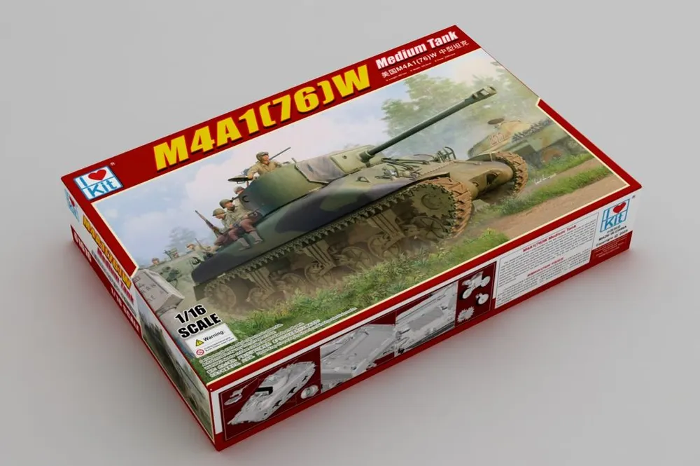 1:16 Сборная модель Средний танк M4A1(76)W - 61616