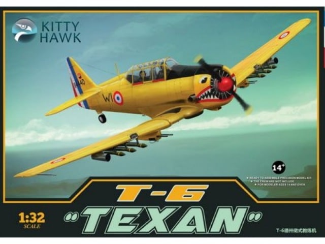 1:32 Сборная модель Американский учебно-тренировочный самолет North American T-6 Texan - KH32002