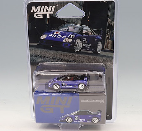 1:64 MAZDA AZ-1 Liberty Walk LB40 Pilot №56 (1994), blue - MGT01047-RBL