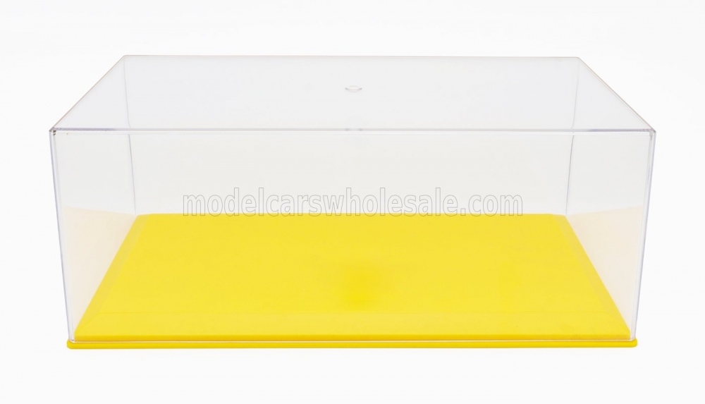 1:18 VETRINA DISPLAY BOX Base In Plastica Gialla - Plastic Leather Base Yellow - Lungh.length Cm 33.5 X Largh.width Cm 17.3 X Alt.height Cm 13.0 (altezza Interna Interior Height Cm 11.0), Plastic Display - Yellow - 175242