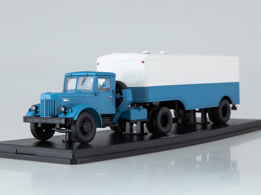 1:43 Минский-200В с полуприцепом Минский-5217, голубой / белый - SSM7018