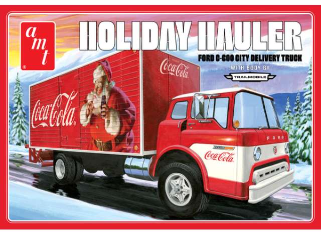 1:25 Сборная модель Ford C-600 City Holiday Delivery Truck *Coca-Cola*, plastic modelkit - amts1459