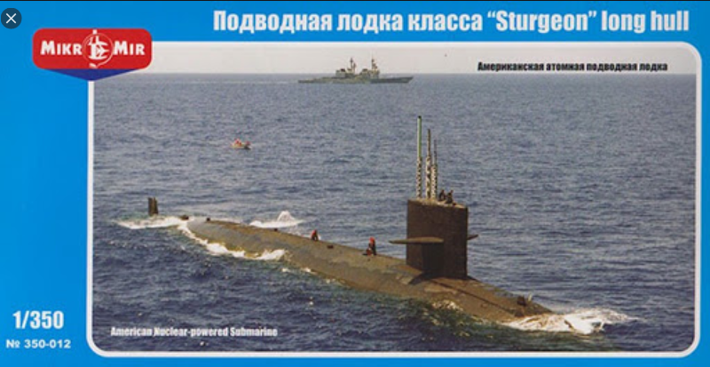 1:350 Сборная модель Подводная лодка класса 'sturgeon' long hull - 350-012