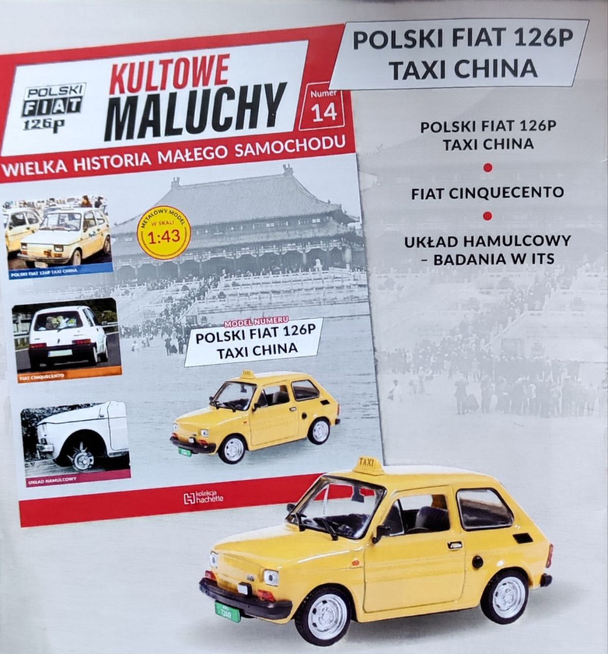 1:43 POLSKI FIAT 126P Taxi China, Kultowe Maluchy - kulMal014