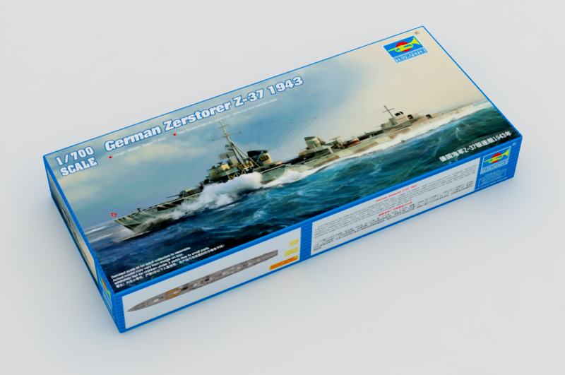 1:700 Сборная модель Немецкий эсминец  Z-37 (1943 г.) - 05791