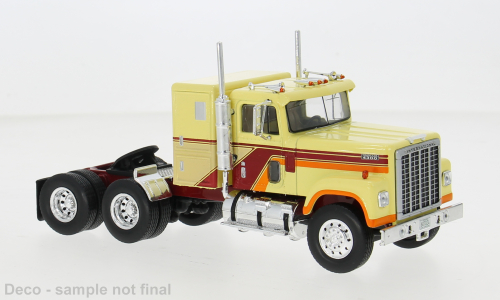 1:43 INTERNATIONAL Transtar 4300 седельный тягач (1980), Yellow/Red/Orange - TR217