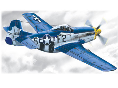 1:48 Сборная модель Самолет P-51D, ВВС США - 48151