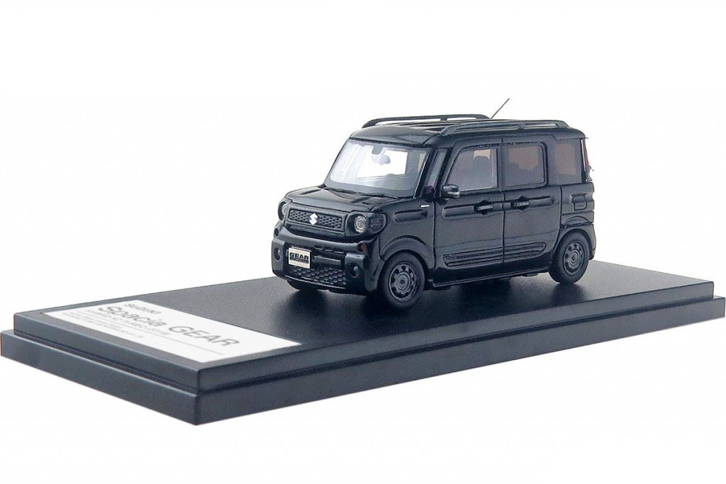 1:43 SUZUKI Spacia Gear Hybrid XZ Turbo (2019), Bluish Black Pearl 3 - HS237BK-X1