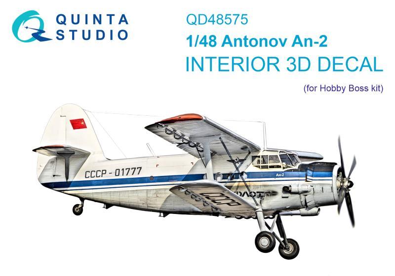 1:48 3D Декаль интерьера кабины Антонов Ан-2 (HobbyBoss) - QD48575