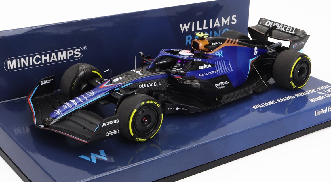 1:43 WILLIAMS F1 Fw44 Team Williams Racing №6 Miami Gp (2022) Nicholas Latifi, Blue - 417220506