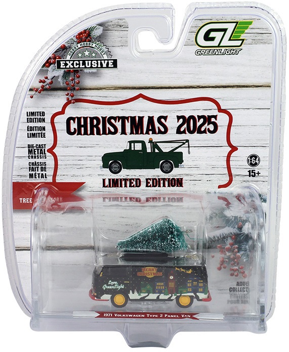 1:64 VOLKSWAGEN T2 Panel Van (Ёлка на крыше) 'Рождество 2025' - 30564A