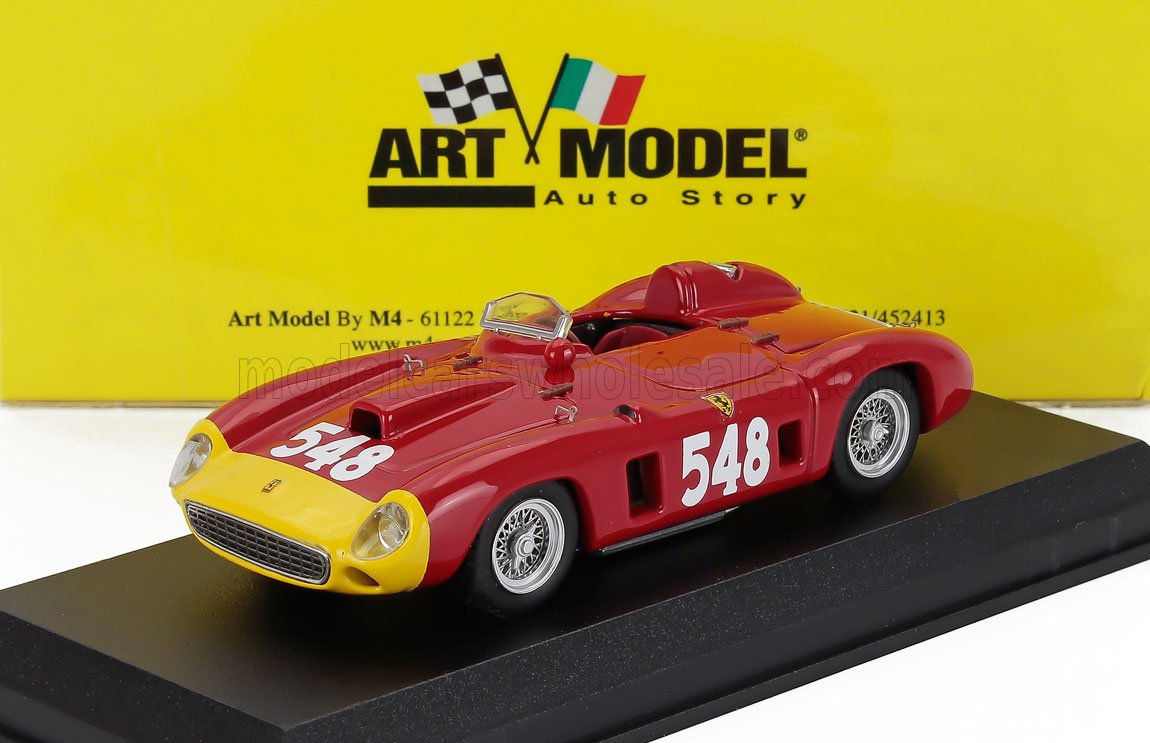 1:43 FERRARI 290mm Spider Sn0616 №548 Winner Mille Miglia (1956) Eugenio Castellotti, Red Yellow - ART335/2