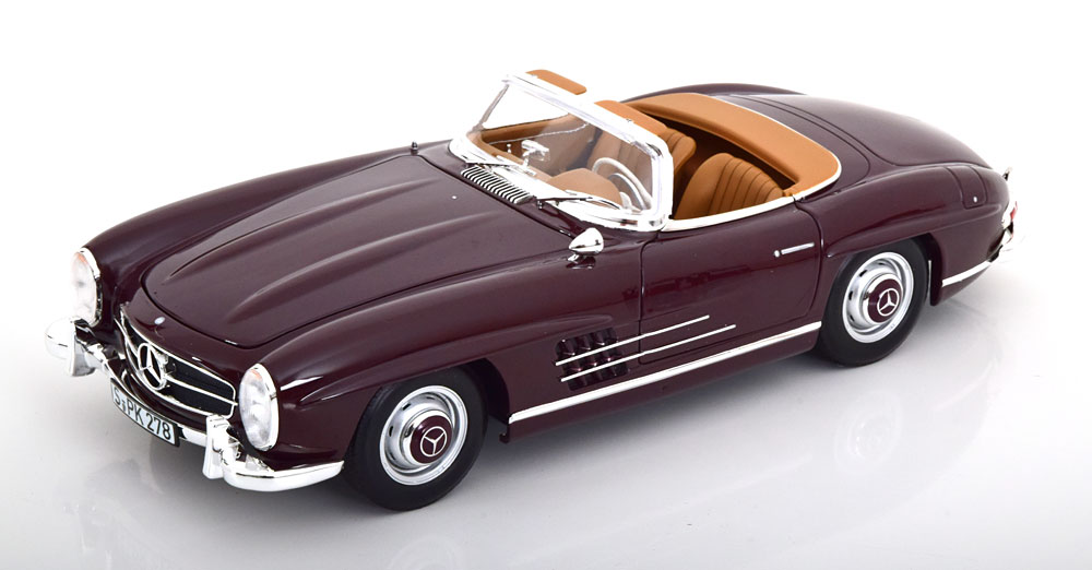 1:18 MERCEDES-BENZ 300 SL Roadster with removable Hardtop (1957), dark red - 183891