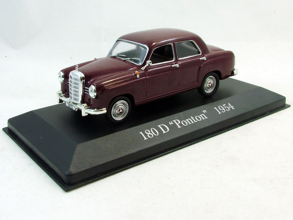 1:43 MERCEDES-BENZ 180 D Ponton (1954), Mercedes Offizielle Modell-Sammlung 14, dark red - MB014-X2