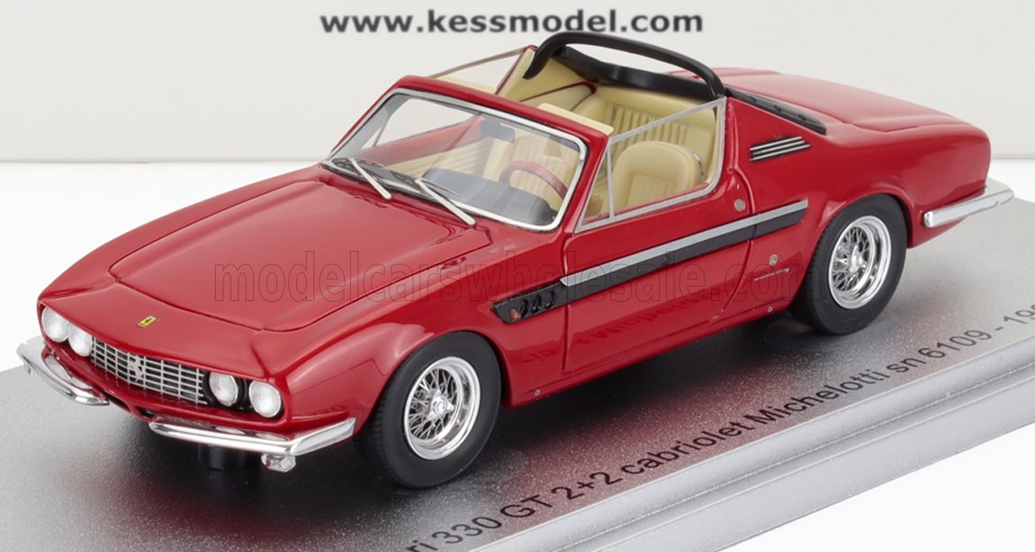 1:43 FERRARI 330 Gt 2+2 Sn.6109 Michelotti Cabriolet Open (1964), Red Black - KE43056350