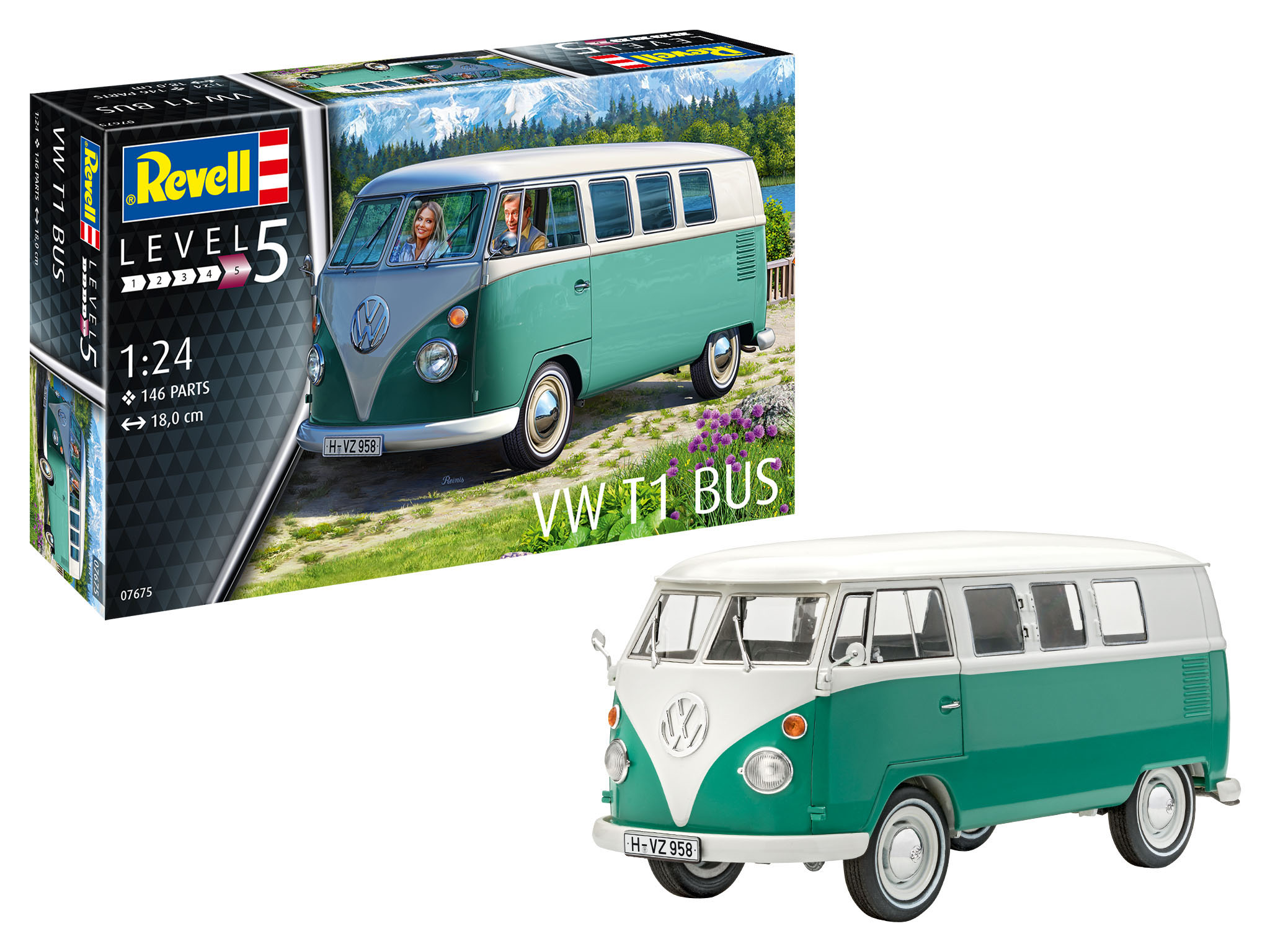 1:24 Сборная модель VOLKSWAGEN T1 Bus - 07675