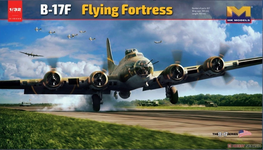 1:32 Сборная модель B-17F Flying Fortress - 01E029