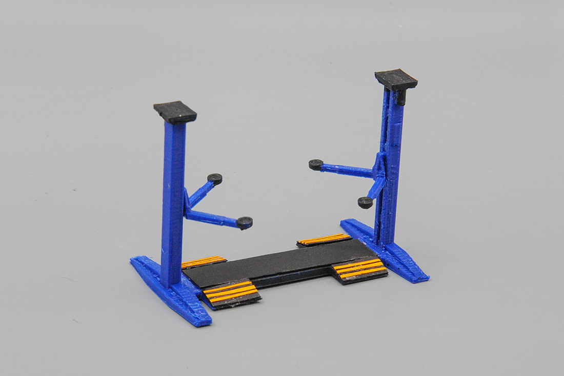 1:43 Подъёмник автомобильный с регулировкой высоты, синий - TV-D-008