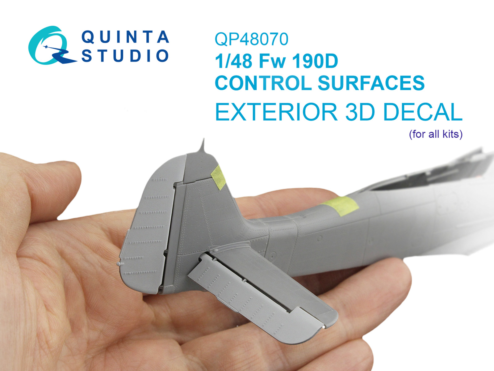 1:48 3D Декаль Рулевые поверхности для Fw 190D (для всех моделей) - QP48070