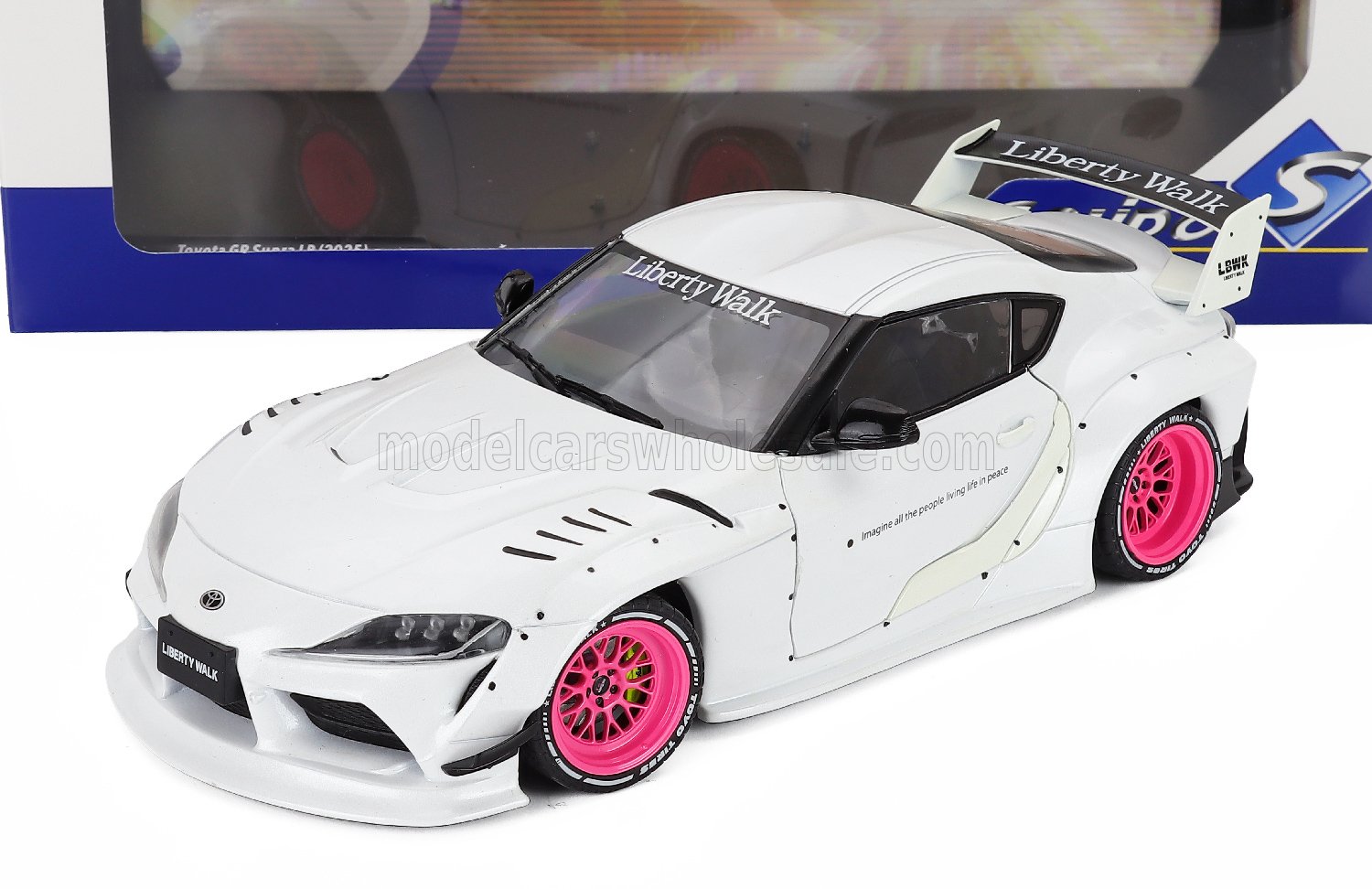 1:18 TOYOTA Gr Supra Liberty Walk Body Kit Coupe (2025), White Met - S1815502
