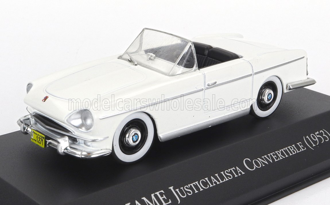 1:43 IAME Jiusticialista Cabriolet Open (1953), White - ARG081