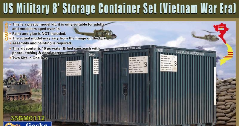 1:35 Сборная модель US Military 8' Storage Container Set - 35GM0112