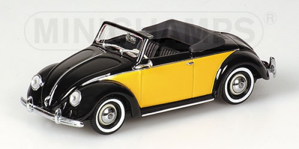 1:43 VOLKSWAGEN HEBMUELLER CABRIOLET (1949), black/yellow - 430052135