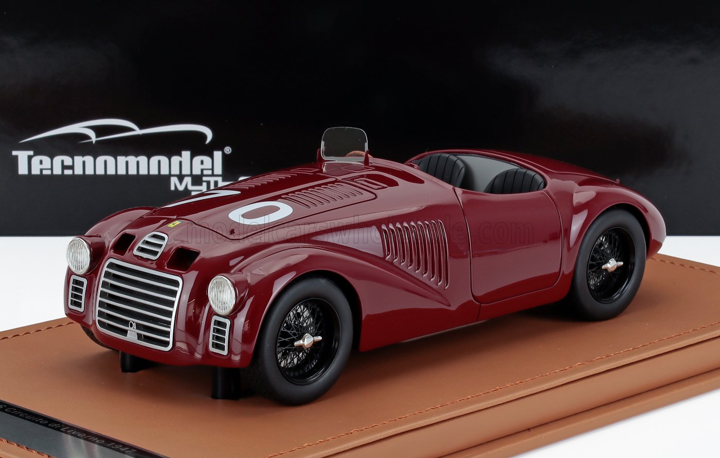1:18 FERRARI 125s Spider №70 Circuito Di Livorno (1947) Tazio Nuvolari, Rosso Mugello - Red - TM18-301E