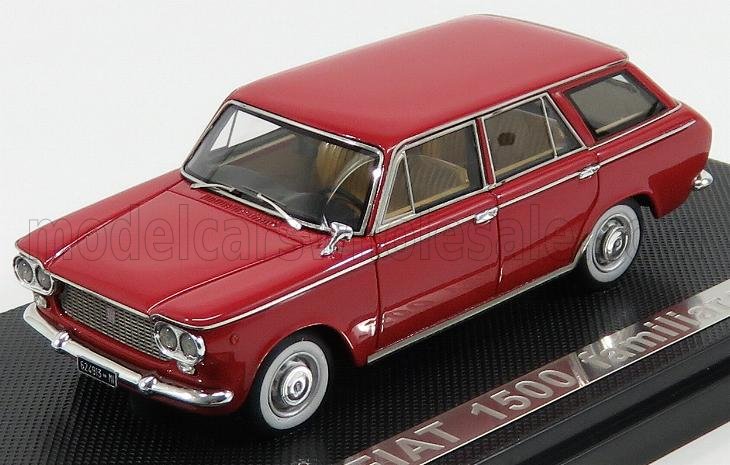 1:43 FIAT 1500 Familiare (1961) - White Wheels, Rosso Scuro - Dark Red - MR43043RS