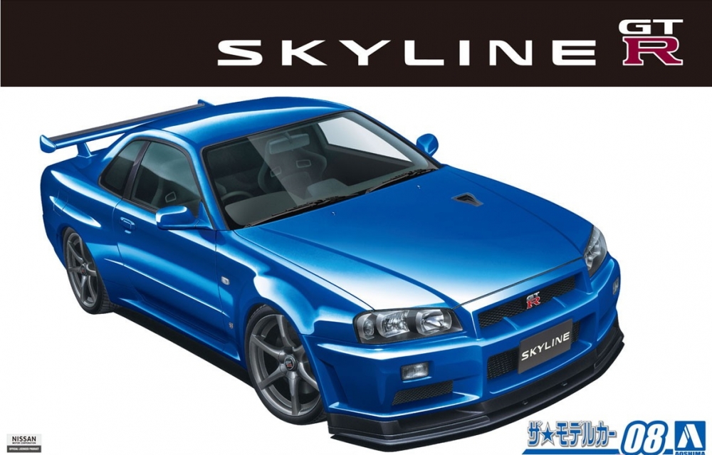 1:24 Сборная модель Nissan Skyline GT-R R34 V-spec II 02 - 05858