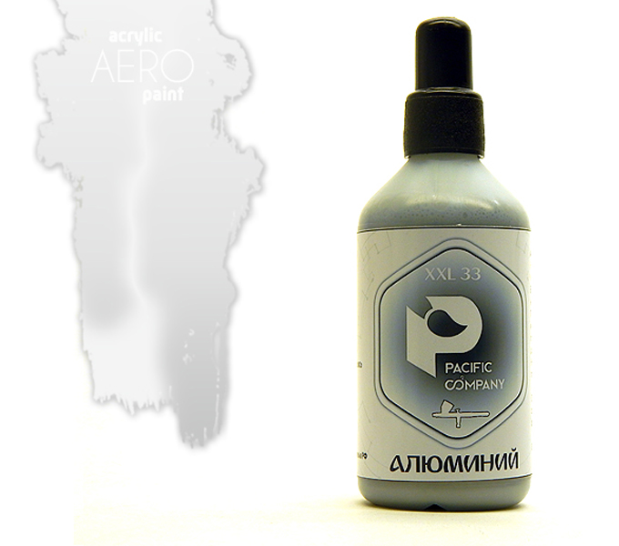 Краска для аэрографии AERO Алюминий (Aluminium) 100 мл - XXL33