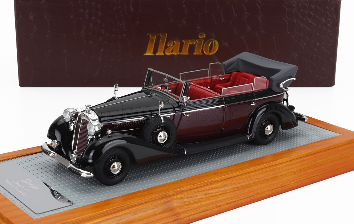 1:43 HORCH 951a Pullman Original Car Cabriolet Open (1937), Black Bordeaux - IL43193