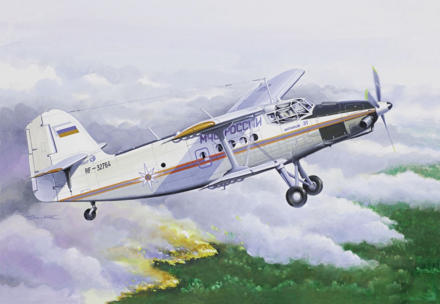 1:144 Сборная модель Пассажирский самолет Ан-3 - 14444