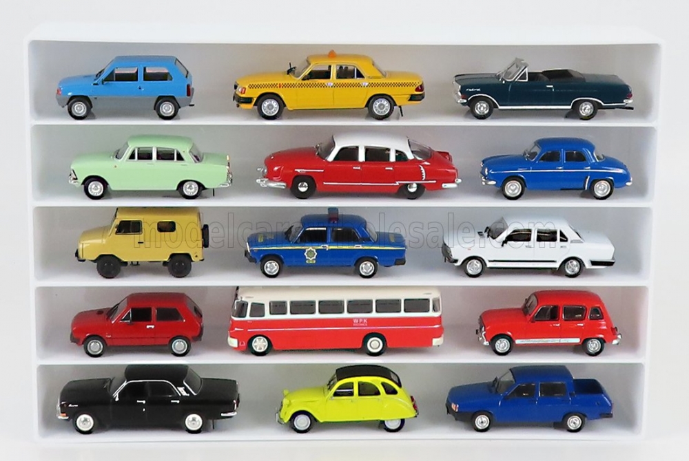 1:43 ACCESSORIES Espositore Aperto - For Auto 1/43 1/64 - Cars Not Included - Lungh.lenght Cm 36.8 X Largh.width Cm 6.7 X Alt.height Cm 24.3 (altezza Utile Tra I Ripiani Cm 4.5 Inner Height Among Shelves), White - 162807