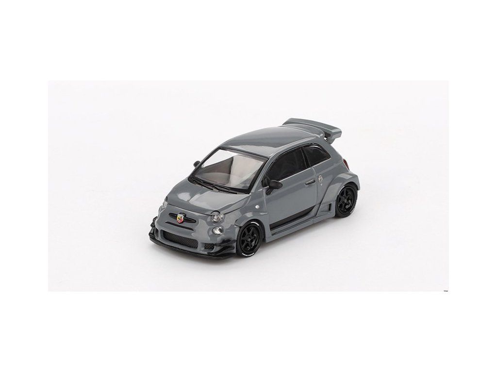 1:64 Fiat 595 Abarth LB-Works x ABAS Works Grey RHD Pravostranné Řízení Fiat 500 - kovový model - MGT00995RHD