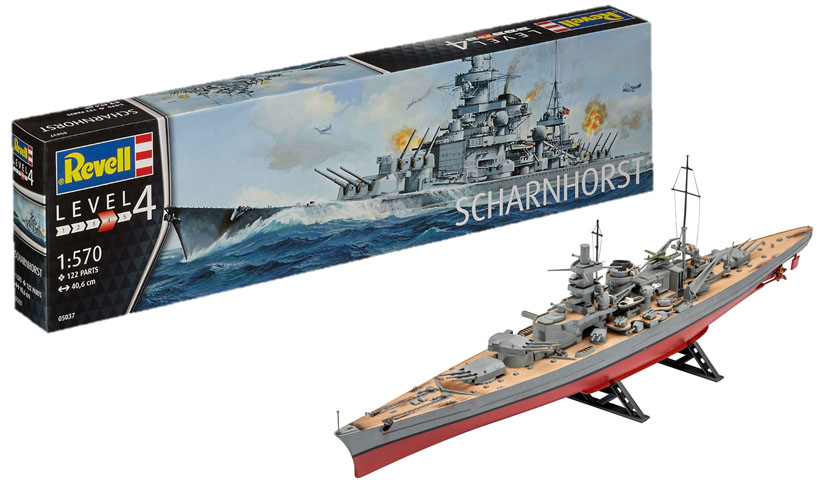 1:570 Сборная модель Немецкий линкор Scharnhorst - 05037