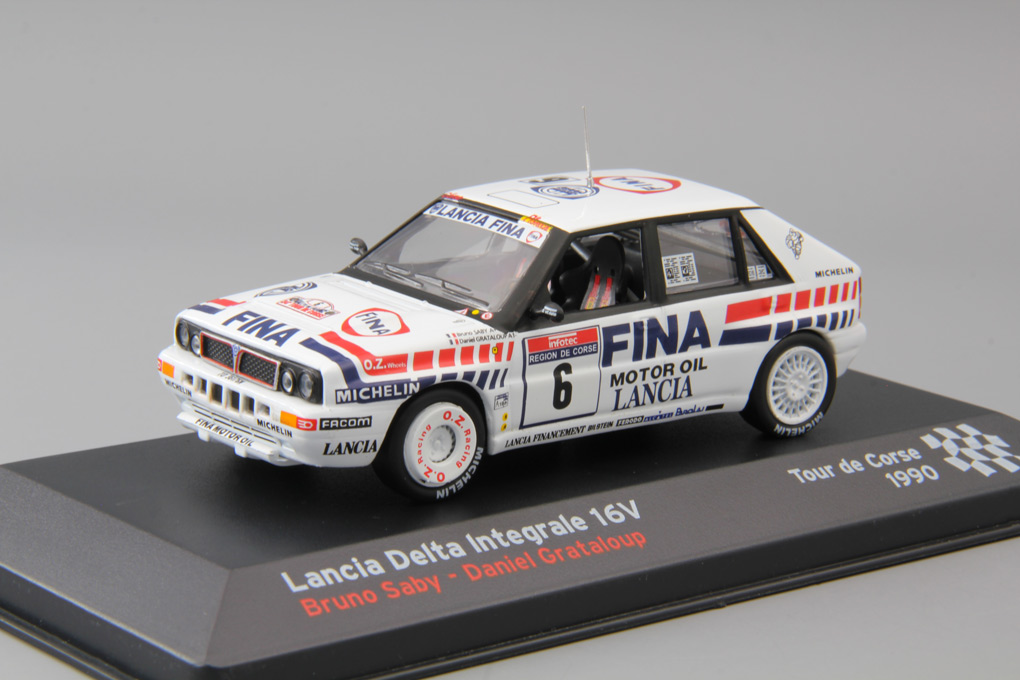 1:43 LANCIA Delta Integrale 16V Bruno Saby - Daniel Grataloup Tour de Corse #6 (1990), white - PT017