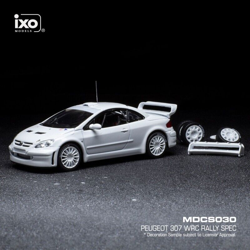 1:43 PEUGEOT 307 WRC c доп.комплектом колес (2004), white - MDCS030