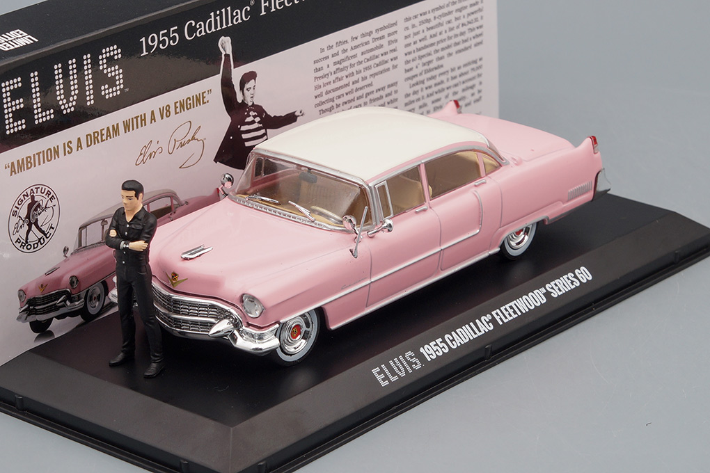 1:43 CADILLAC Fleetwood Series 60 Elvis Presley 'Pink Cadillac' c фигуркой Э.Пресли 1955 - 86436