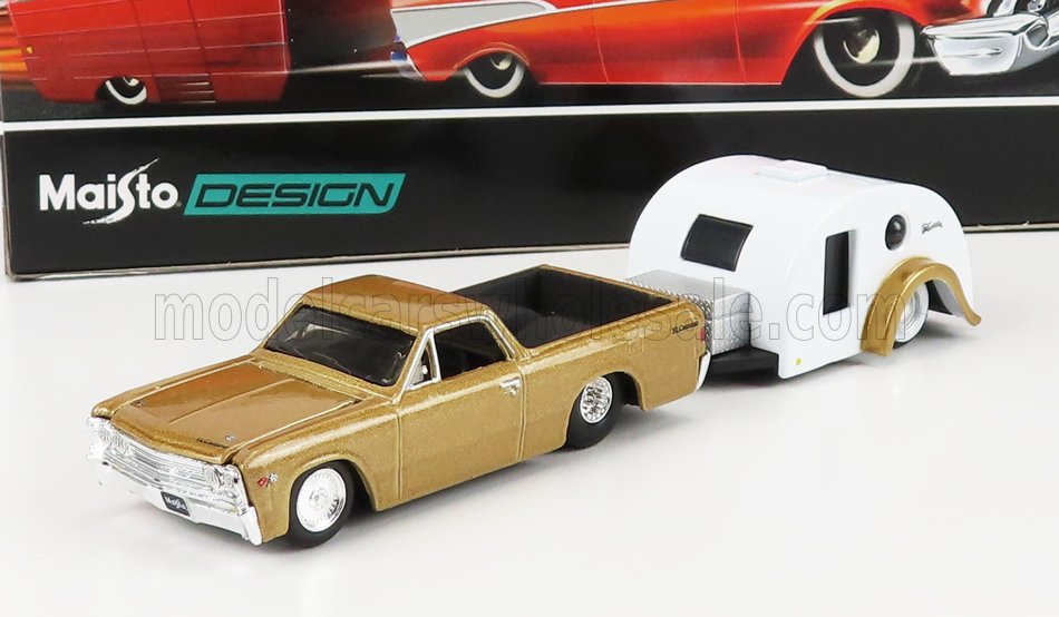 1:64 CHEVROLET EL CAMINO PICK-UP WITH TRAILER ROULOTTE 1967 - 11368-05032